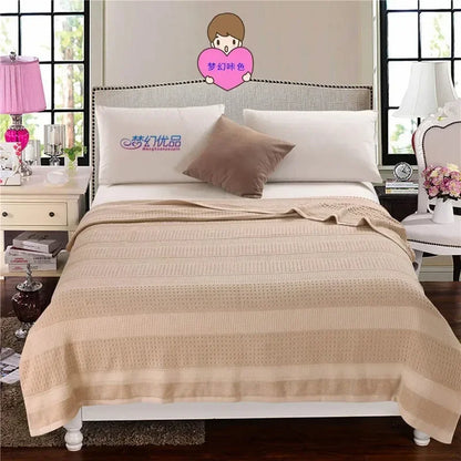Jacquard Cotton Towel Thread Blanket for Adults Kids Soft Breathable Bedspread Bedclothes Summer Throw Blankets on Sofa/Bed
