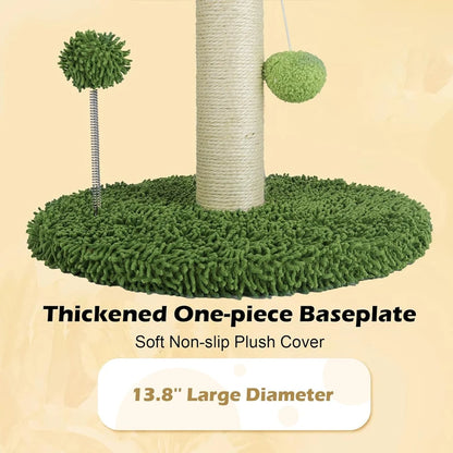 Cat Scratching Pos for Cats 65cm Tall Scratch Tree with Premium Sisal Rope Two Interactive Dangling Balls and Spring Ball Toys