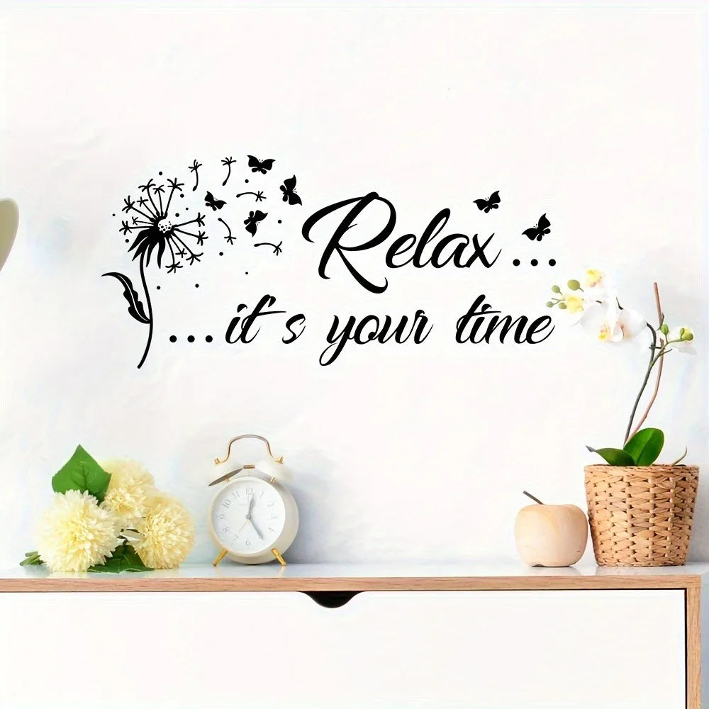Relax It's Your Time Wall Sticker Decals Home Decor For Hallway Wall Stickers Waterproof Wallpaper