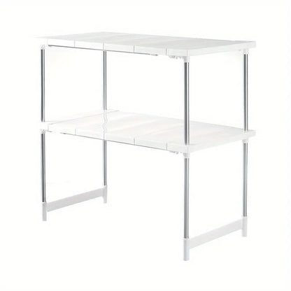 Kitchen Counter Shelves, Cabinet organizers and Storage, Pantry Storage Shelf Organizer, Kitchen Cabinet Organizer, White