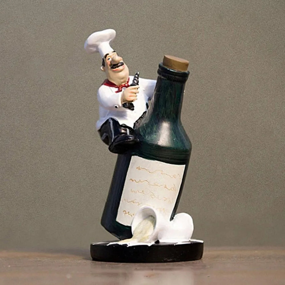 Handicraft Rustic Bakery Chef Resin Statue Model Simulated Farmhouse Cake Shop Decor Funny Display Kitchen Chef Figurine