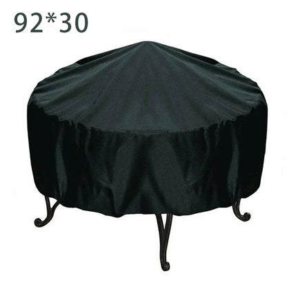Fire Pit Cover Round Brazier Stove Cover Waterproof Windproof Sun Protection For Outdoor Garden Furniture Sets Muebles De Jardín