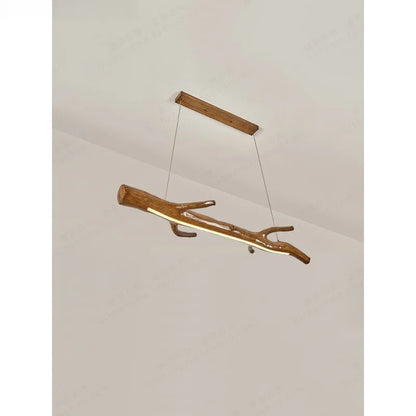 Japanese Wabi-Sabi Style Tea Room Pendant Lamp Chinese Restaurant Long Table Tree Branches Wood Homestay Unique Lighting Fixture