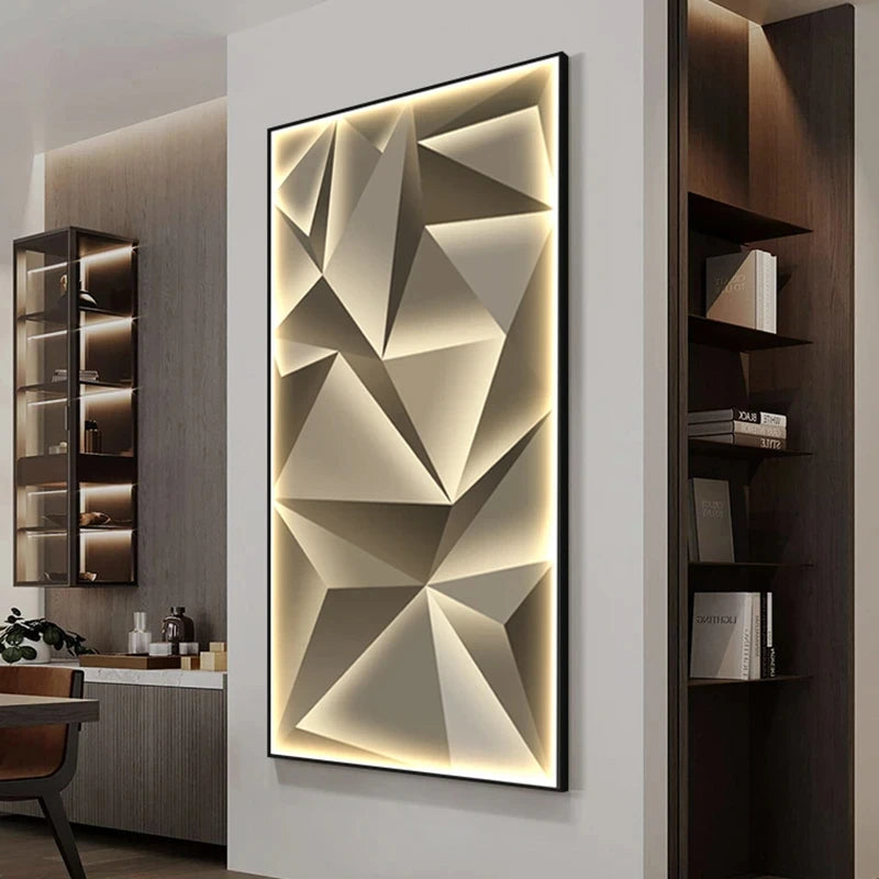 Entrance Decorative Wall Painting Lamp Living Room Background Wall Light Luxury Mural Light Corridor Hanging Abstract Painting