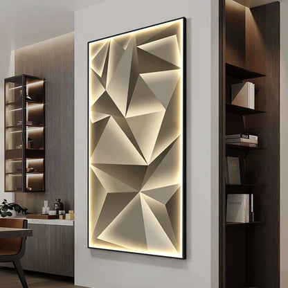 Entrance Decorative Wall Painting Lamp Living Room Background Wall Light Luxury Mural Light Corridor Hanging Abstract Painting