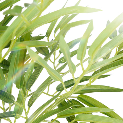 4/5/6ft Artificial Bamboo Tree Tall Fake Bamboo Plant in Black Pot Faux Trees with Realistic Trunks and Lifelike Leaves for Indoor Outdoor Home Office Décor