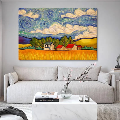 Modern 100% Hand Painted Sunflower Oil Painting Reproduction Canvas Wall Art Unframed Paintings Wall Picture Artwork Van Gogh