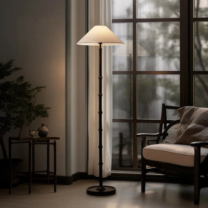 Wabi-Sabi Style Retro Bamboo Floor Lamps New Chinese Living Room Sofa Side Standing Table Lights Lighting Bedroom Bedside Lamp