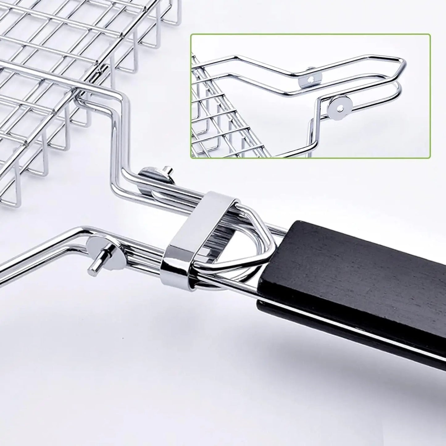 Portable Folding Grill Basket For Fish Vegetables Shrimp BBQ Camping Grilling Rack Outdoor Barbecue Accessories