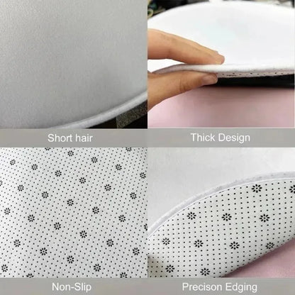 Modern Round Area Rug Minimalist Soft for Living Room Bedroom Study Room Decor Floor Mat Slip-resistant Wear-resistant Fashion