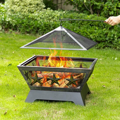 'forNew Design Courtyard Portable Fire Pit Garden Outdoor Metal Steel BBQ Grill Barbecue Fire Pit