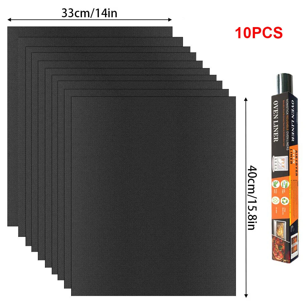BBQ Grill Mat Non-stick Reusable Heat Resistant Extra Thick Pad Oven Liners Baking Mats Easy Clean Kitchen Outdoor Barbecue Tool