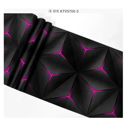 Ktv Decoration Wallpaper 3D Three-dimensional Plane Geometric Pattern Theme Box Background Wallpaper Mural Wallpaper
