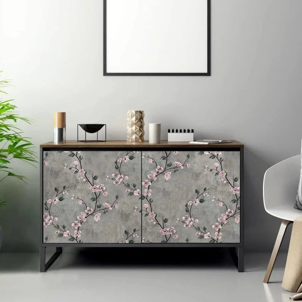 1/3/5/10mFloral Wallpaper Grey Peel and Stick Wallpaper Flower Self Adhesive  Wall Paper Roll Removable Contact Paper Decorative