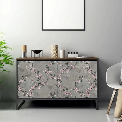 1/3/5/10mFloral Wallpaper Grey Peel and Stick Wallpaper Flower Self Adhesive  Wall Paper Roll Removable Contact Paper Decorative