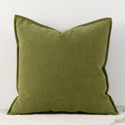 Cozy Solid Chenille Throw Pillow Covers - Nordic Design, 45x45/50x50/60x60/65x65cm, Ideal for Living Room & Bedroom Decor