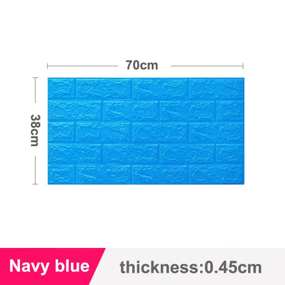 70x38cm Self adhesive Waterproof TV Background Brick Wallpapers 3D Wall Sticker Living Room Wallpaper Mural Bedroom Decorative