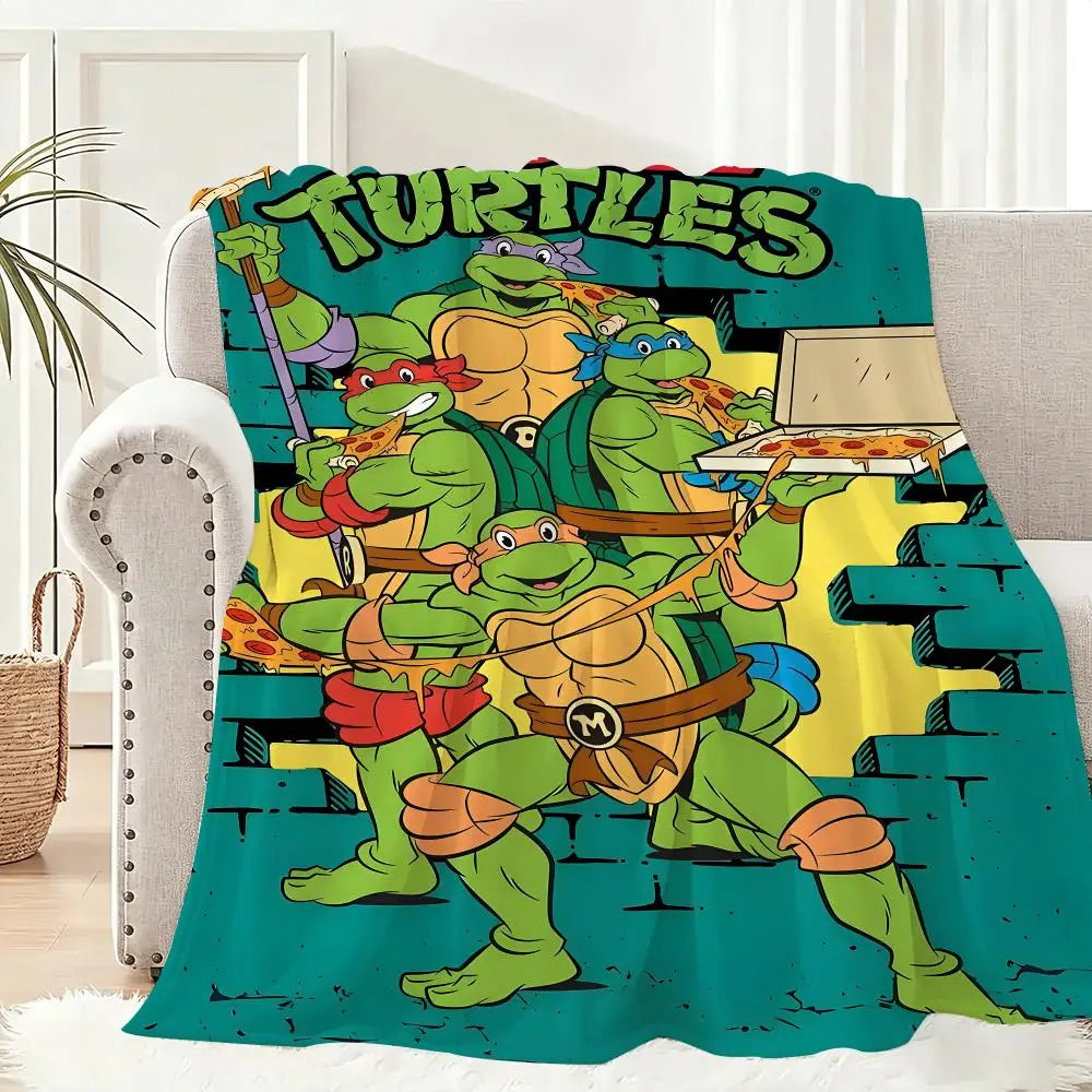 Mutant and Ninja Turtles Throw Lightweight 240g Flannel Blanket Soft Skin-friendly for Summer Cooling
