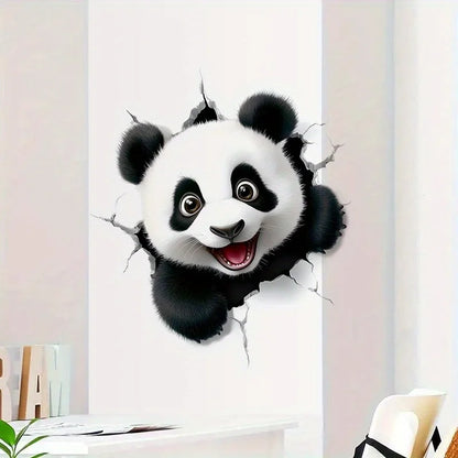 1pc of New Panda Stickers Featuring Animal Designs Perfect for Home Decor These Waterproof And Tear-Resistant Wallpaper Stickers