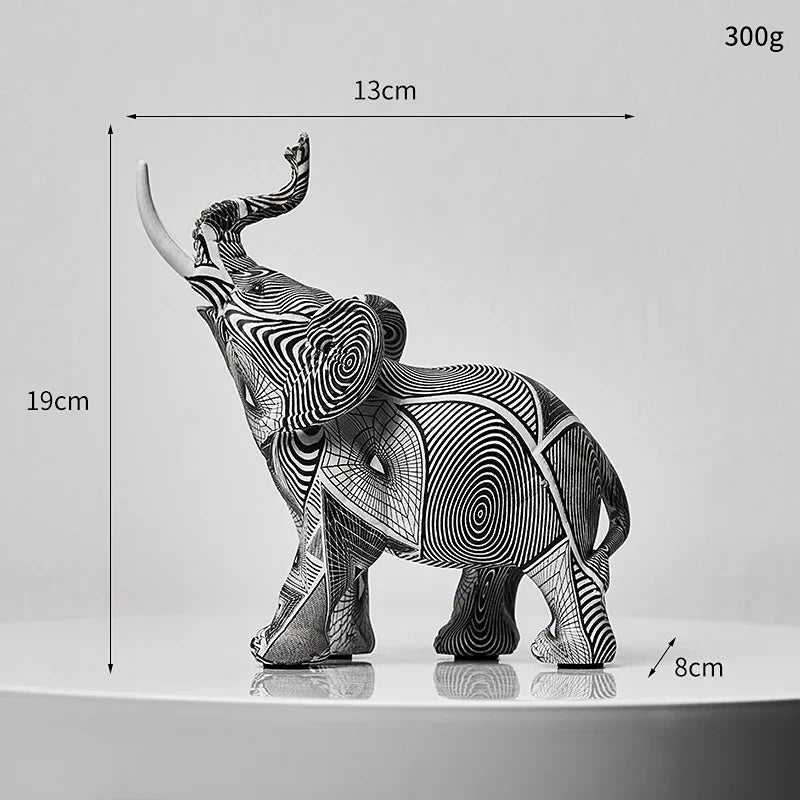 Modern Simple Art Dazzling Elephant Ornaments Creative Crafts Living Room Entrance Desk Resin Decorative Ornaments