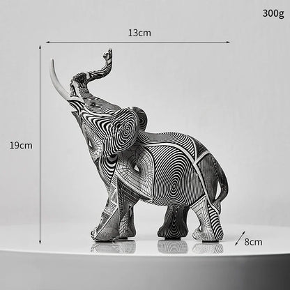 Modern Simple Art Dazzling Elephant Ornaments Creative Crafts Living Room Entrance Desk Resin Decorative Ornaments
