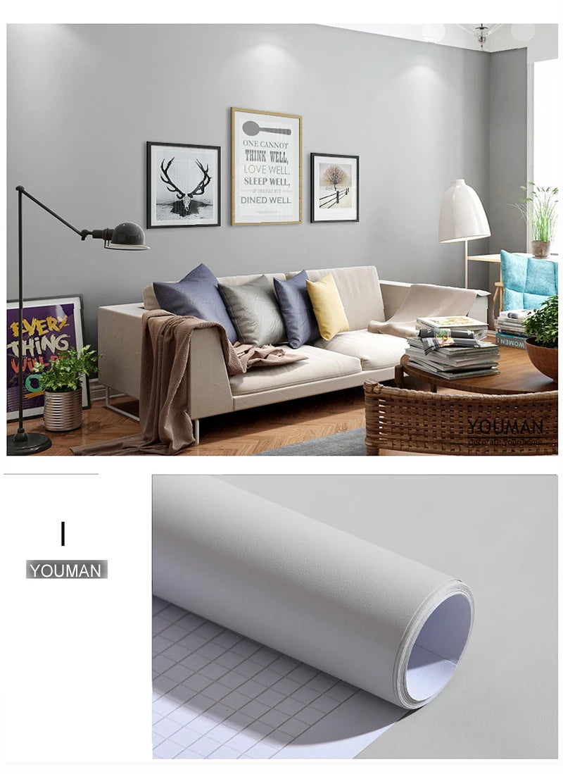 Wall Furniture Renovation Stickers Waterproof Moisture-proof Self-adhesive Paper Vinyl Wallpaper For Kitchen Cooktop Cabinets