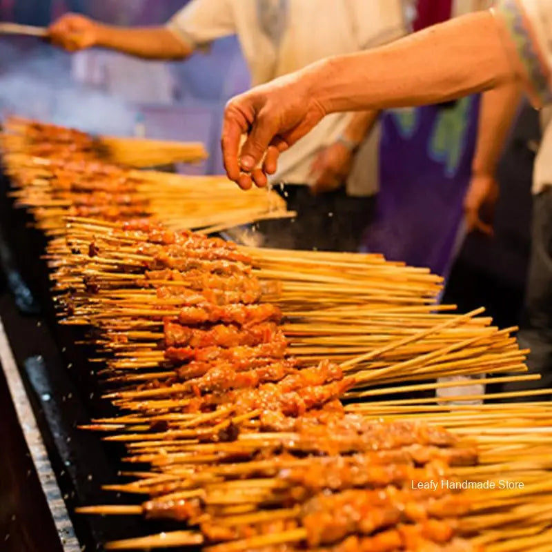 100PCS 20/30CM Disposable Bamboo Skewers Wooden Grill Grilling Bbq Tools Outdoor Cooking BBQ Sticks Barbecue Tools Fruit Sticks