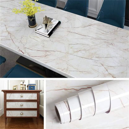 6M Plain Gloss Pearl Film Wallpaper PVC Waterproof Self Adhesive Wallpaper DIY For Wardrobe Kitchen Furniture Room Renovation
