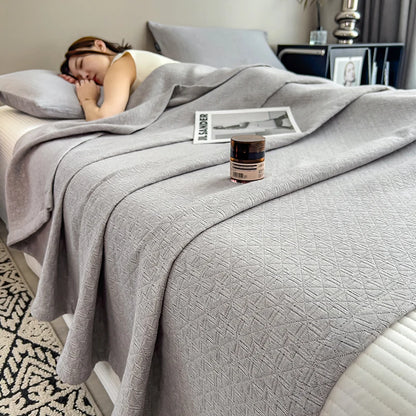 100% Cotton Blanket for Bed Breathable Lightweight Throws Blanket Soft Cozy Home Decoration Large Bed Cover Boho Towel Blankets