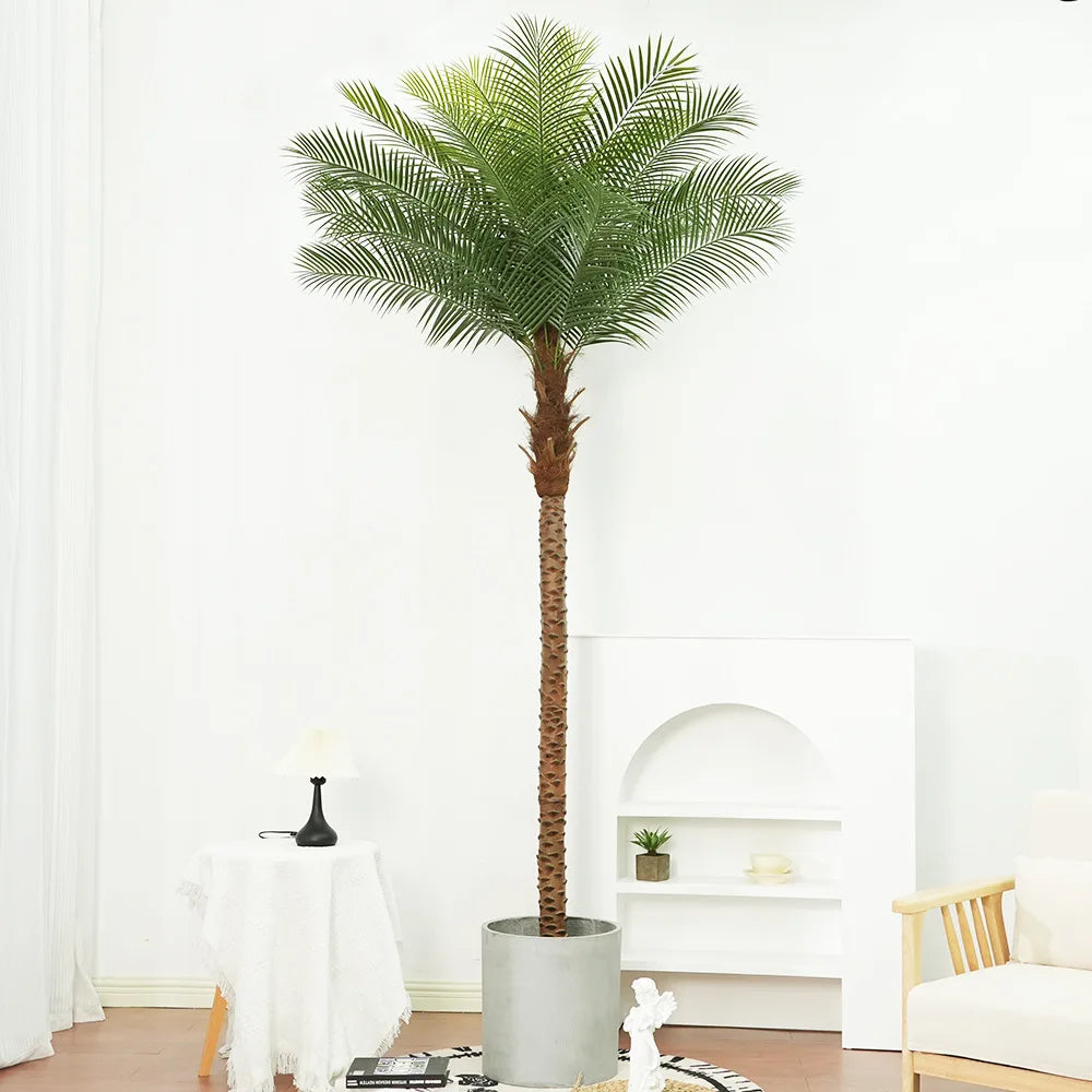 Large Artificial Coconut Tree 200CM To 240CM Fake Palm Tree Tropical Simulation Plant Outdoor Indoor Home Garden Decoration