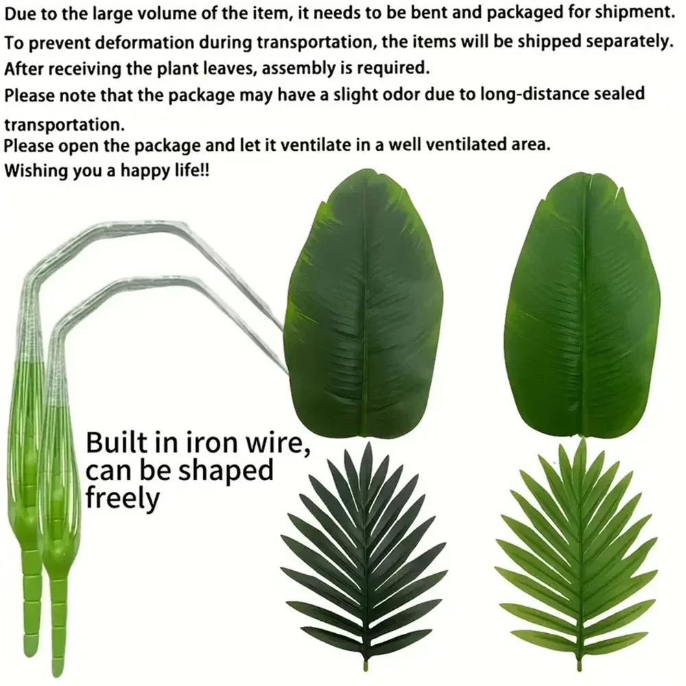 50-Inch Giant Artificial Palm Tree Realistic Full Lush Greenery Indoor Outdoor All-Season Decor for Home Office Wedding Party