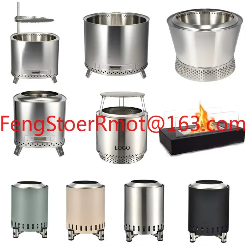 High quality large outdoor stainless steel fire pit wood burning furnace