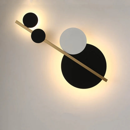 Living Room Wall Lamp Decoration Light Luxury Circular Sofa Background Atmosphere Lighting Simple Modern Nordic Bedroom Lights