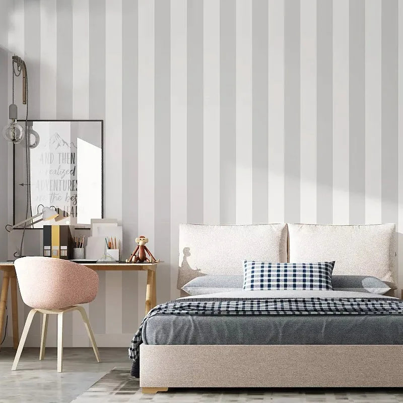 Modern Minimalist Black and White Striped Wallpaper Living Room Bedroom Room Background Wallpaper Non Self-adhesive