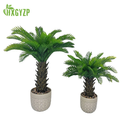 HXGYZP Artificial Coconut Tree Potted Plant Tropical Palm Tree Bonsai Decoration for Home Office Indoor Outdoor 50cm 70cm
