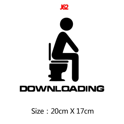 1 pc Cartoon Style Toilet and WC wallpaper Waterproof Wall Stickers Home Decor For washroom bathroom door Vinyl Art Decal
