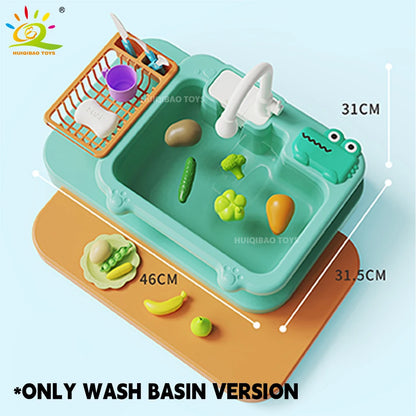 Baby Kitchen Toy Plastic Dish Wash Sink Electric Dishwasher Playing Pretend Role Play Housework Early Educational Toys For Child