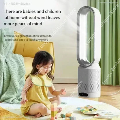 2026 Portable Bladeless Fan Air Purify Circulation Ultra Silent Cooling Tower Fan for Home Dorm Desk Floor