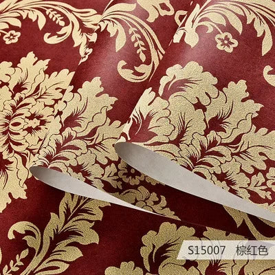 European Style Non-woven Wallpaper Bedroom Living Room Sofa TV Background Wall 3D Embossed Wallpaper