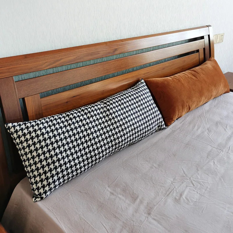 Rectangular Decorative Throw Pillow Cover 30*70cm/35*90cm Solid Color  Velvet Waist Pillowcase Bedside Cushion Cover of Bedroom
