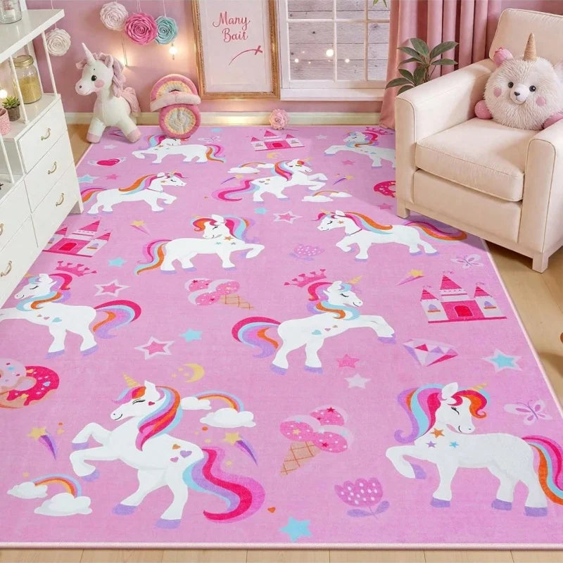 Rustic Forest Bear Family Silhouette Area Rug Cabin Farmhouse Non Slip Floor Mat