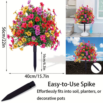 2pcs, Artificial Plant Flowers, Suitable for Outdoor Courtyard Decoration, Indoor Home Decoration, Balcony, Artificial Trees