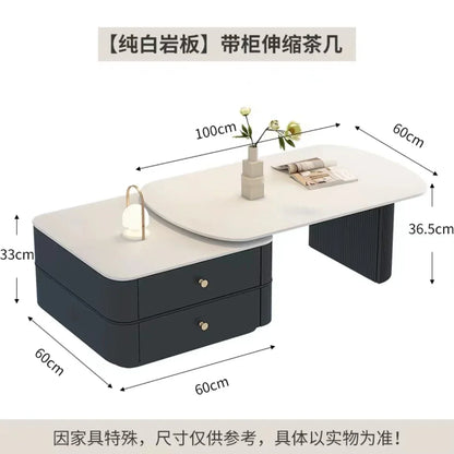Round Trendy Coffee Table Living Room Originality Nordic Retro Style Coffee Tables Storage Oval Kaffee Tische Home Furniture