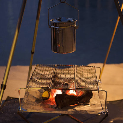 Foldable Fire Pit Grill Bonfire Ultra-light Campfire Wood Burning Stove Portable FIrewood Heater Outdoor BBQ Grill Stand Burner