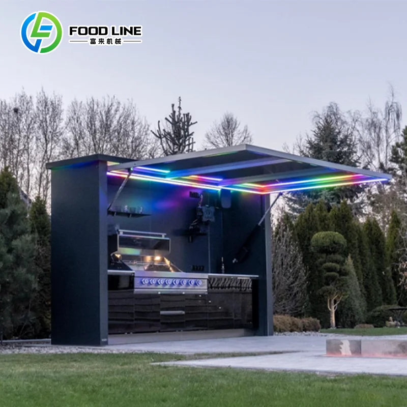 Diy Outdoor Kitchen with Bar Welcome Design Cheapest for Bbq Camping Backyard Cooking Area Custom