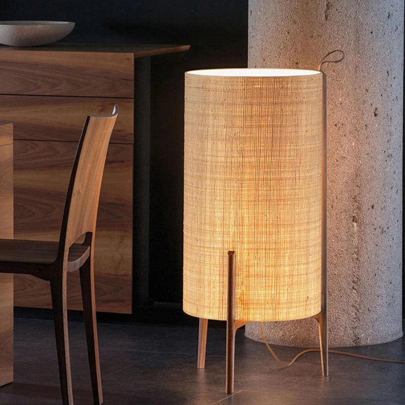 Modern Wooden Desk Lights Japanese Floor Lamps for bedroom Home Decoration Living Room Living Room Hotel Fabric Table Lamp