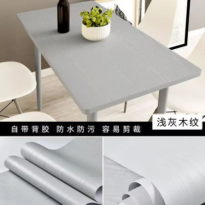 Wood Pattern DIY Self Adhesvie Waterproof Wallpaper Vinyl Wall Stickers Film for Furniture Renovation Stickers Home Stick Decors