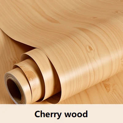 Wooden Door Wallpaper Vinyl Self Adhesive Waterproof Contact Paper for Living Room Kitchen Cupboard Furniture Renovation Sticker