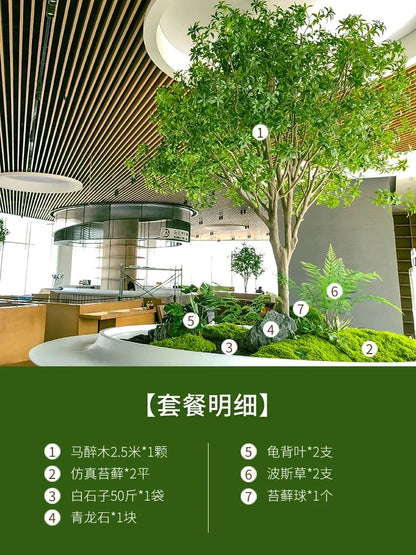 Artificial Bell Tree Show Window Decoration Drunk Wood Green Plant Landscape Indoor and Outdoor Ornaments