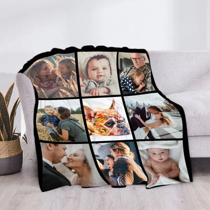 Custom Blanket With Picture Collage Customized Blankets Birthday Souvenir Christmas Gifts Personalized Throw Blanket